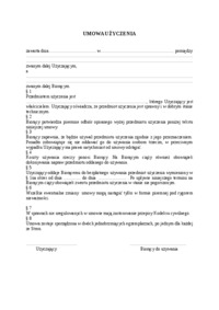 Wzór umowy-Umowa użyczenia