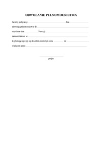 Wzór-Odwołanie pełnomocnictwa