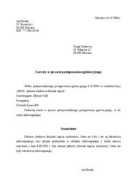 Wzór-Zarzuty w sprawie postępowania egzekucyjnego