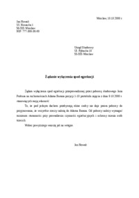 Wzór-Żądanie wyłączenia spod egzekucji