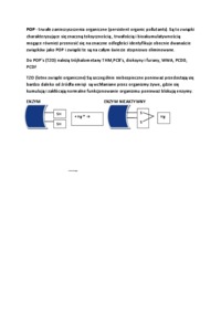 POP - trwałe zanieczyszczenia organiczne