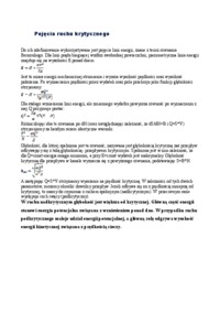 Pojęcie ruchu krytycznego