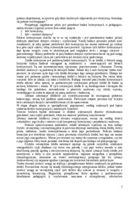 Badania historyczne w pedagogice- pedagogika