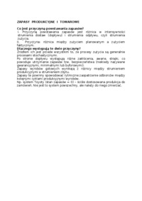Zapasy produkcyjne i towarowe-opracowanie