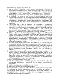 Interpretacja pojęcia zarządzania