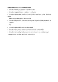 Cechy charakteryzujące zarządzanie-opracowanie