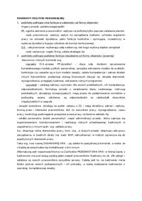 Podmiot polityki personalnej-opracowanie