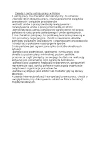 Zasady i cechy ustroju pracy w Polsce
