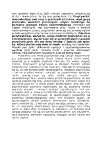 Pozytywizm - wykład o epoce