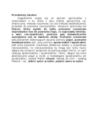 Przedmioty idealne - opracowanie