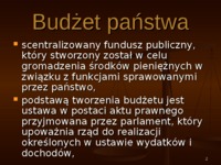 Procedury budżetowe - prezentacja