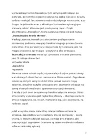 Funkcjonowanie osobowości w sytuacji stresu psychologicznego- pedagogika