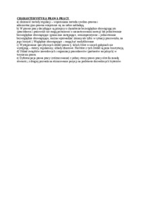 Charakterystyka prawa pracy - wykład