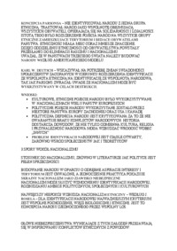 Naród w refleksji socjologicznej - wykład 