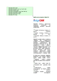 EdgeCAM - wspomaganie wytwarzania - wykład.