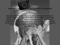 Korzyści i negatywy akcesji do Unii Europejskiej