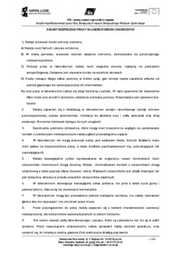 Zapoznanie z zasadami bezpieczeństwa i sprzętem - ćwiczenia.