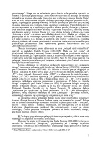 Nowe alternatywy pedagogiki humanistycznej- pedagogika