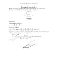 Rozciąganie mimośrodowe - rozwiązanie 