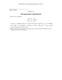 Stan naprężenia i odkształcenia