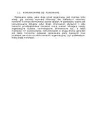 Komunikowanie się,  planowanie