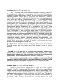 Poglądy pedagogiczne Erazma z Rotterdamu, Tomasza Morusa, Jana Ludwika Vivesa- pedagogika