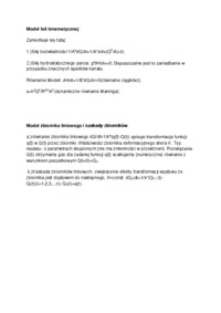 Model fali kinematycznej - omówienie