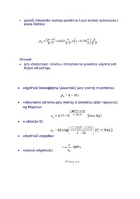 Para wodna w atmosferze - omówienie