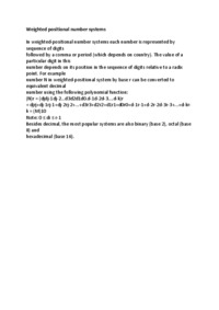 Systemy pozycyjne ważona liczba