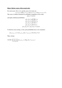 Binary Markov źródłem drugiego rzędu