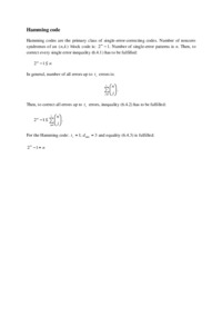 Hamming code