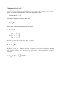 Pojedyńczy kod kontroli parzystości