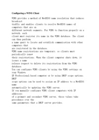 Konfigurowanie klienta WINS