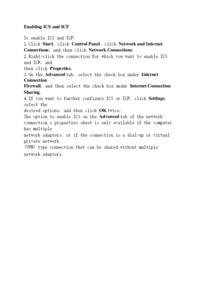 Włączanie ICS i ICF