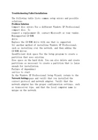 Rozwiązywanie problemów z nieudanymi instalacjami