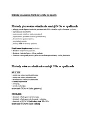 Metody usuwania tlenków azotu - wykład