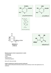 Oznaczenie witamin rozpuszczalnych w wodzie - wykład