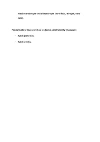 Procesy rzeczowe i procesy pieniężne w gospodarce - wykład