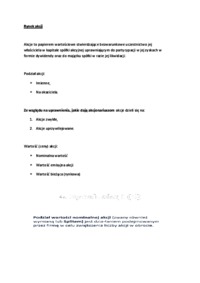 Rynek akcji - opracowanie