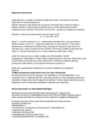 Nasycenie wody tlenem - wykład