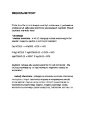 Zmiękczanie wody - wykład