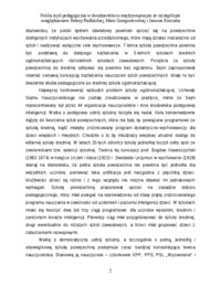 Stan oraz organizacja szkolnictwa i oświaty- pedagogika