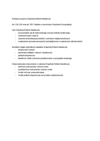 Podstawy prawne Wspólnej Polityki Handlowej -wstęp