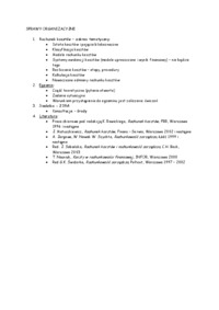 Rachunek kosztów -opracowanie spraw organizacyjnych