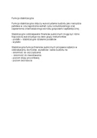 Funkcja stabilizacyjna-opracowanie