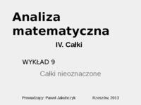 Całki nieoznaczone - omówienie - Funkcja stała