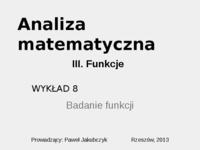 Badanie przebiegu funkcji - omówienie