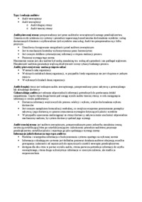 Typy i rodzaje auditów-opracowanie