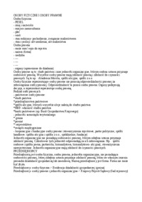 Osoby fizyczne i osoby prawne-opracowanie