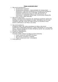 Etapy powstania więzi-opracowanie